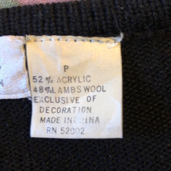 Vintage LIZ CLAIBORNE Size Medium Petite Lambswool Blend Sequin Plaid Carlyle - Picture 16 of 16